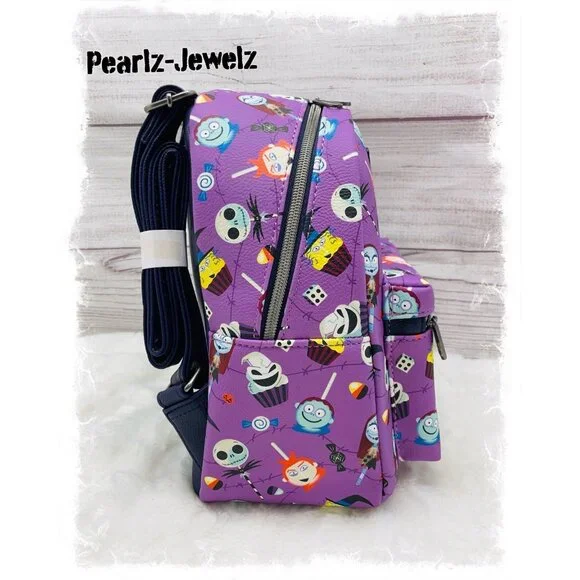 Loungefly Nightmare Before Christmas NBC Character Candy Purple Backpack NWT